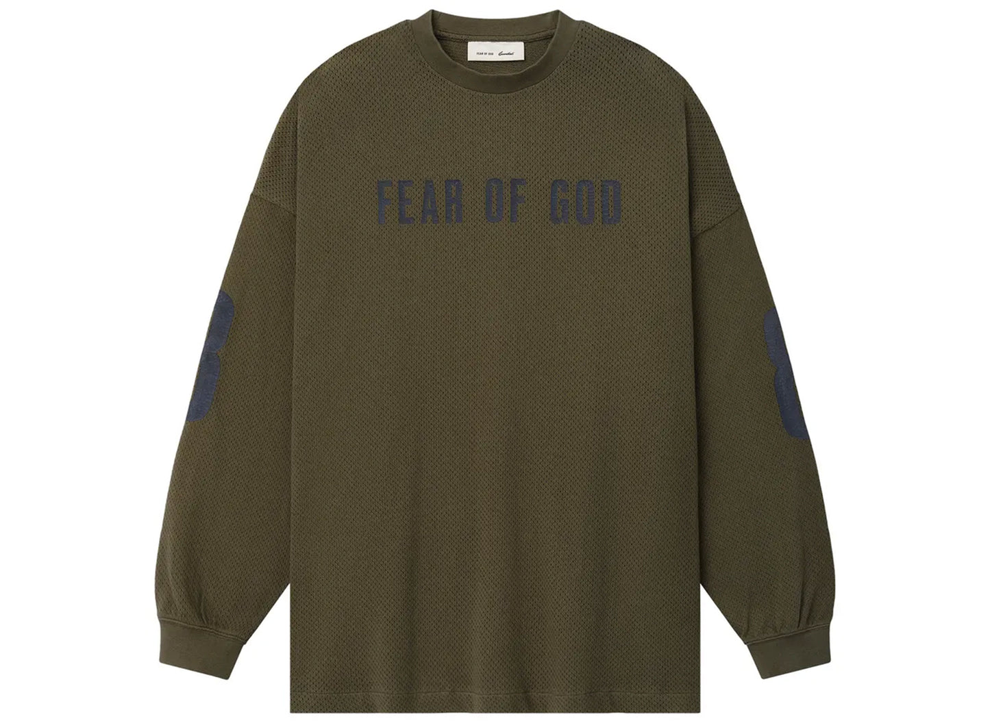 Fear of God Essentials Merch Long Sleeve Tee in Moss