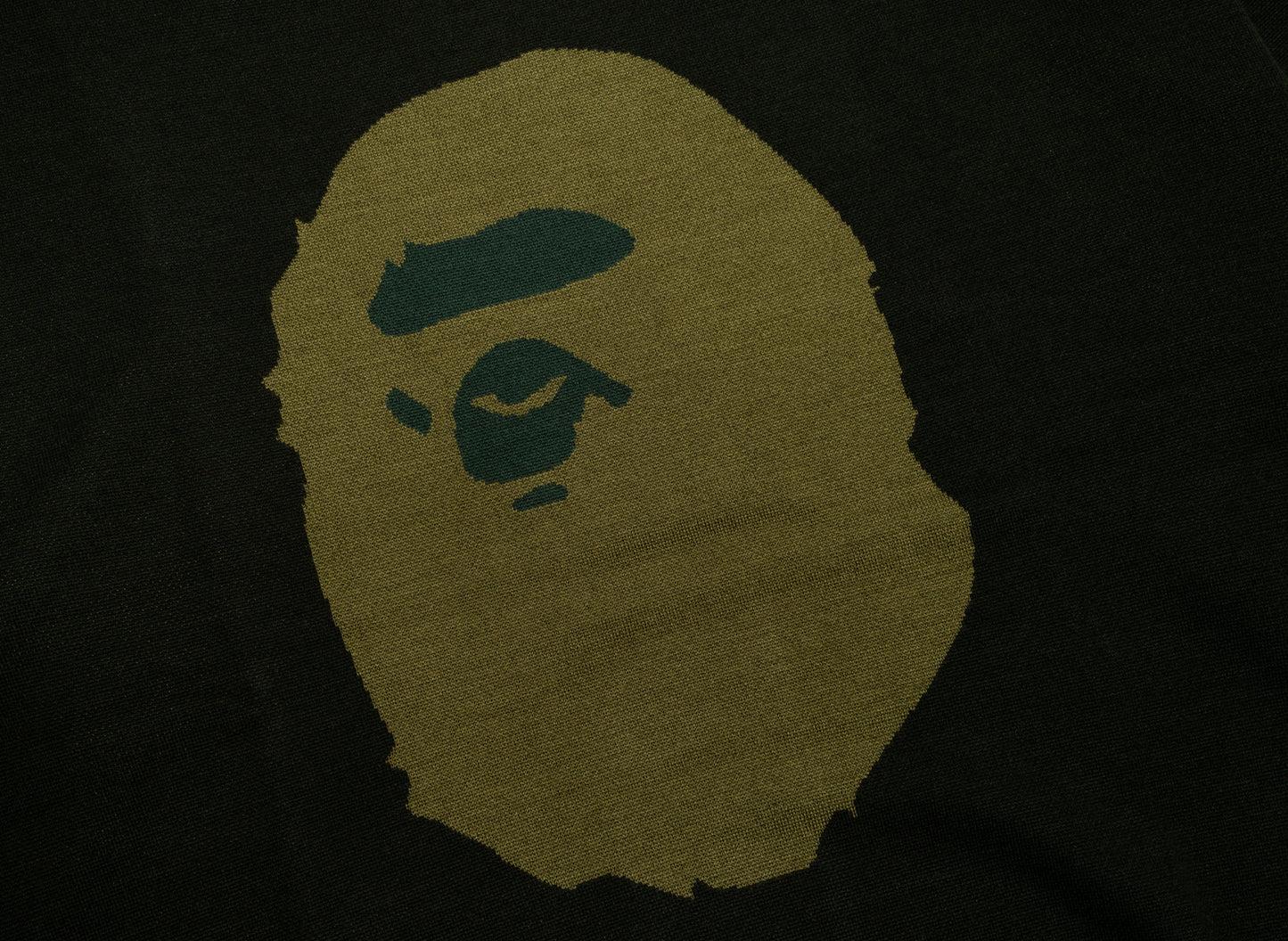 A Bathing Ape Ape Head Jacquard Strickpullover in Grün