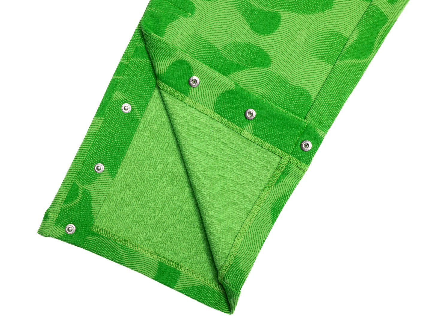 Pantalones de chándal anchos A Bathing Ape Ink Camo con broches en verde