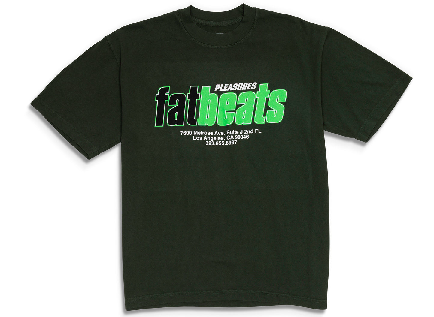 Pleasures x Fat Beats Melrose Tee en Ivy