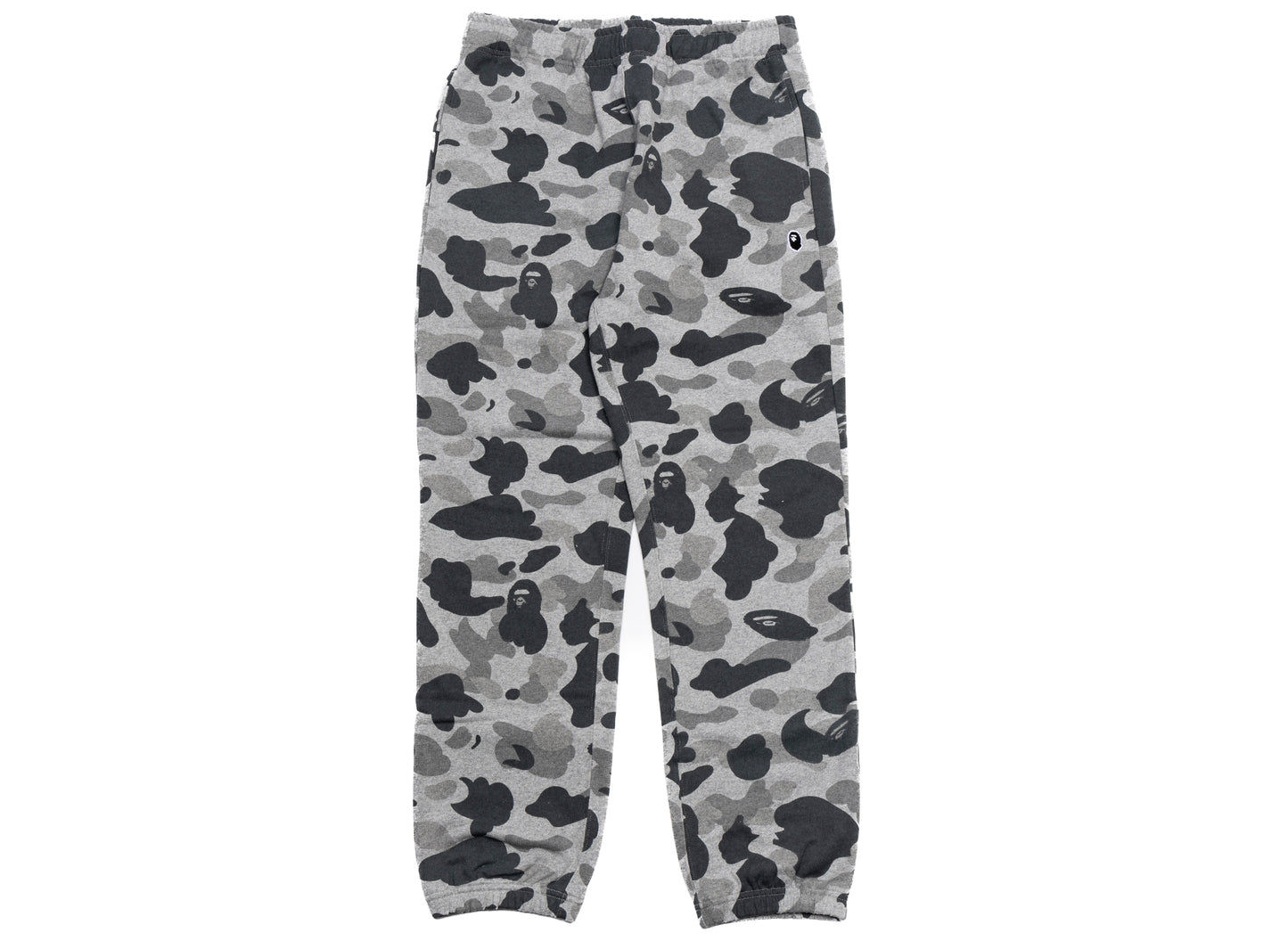 Pantalones deportivos A Bathing Ape gris jaspeado con estampado de camuflaje