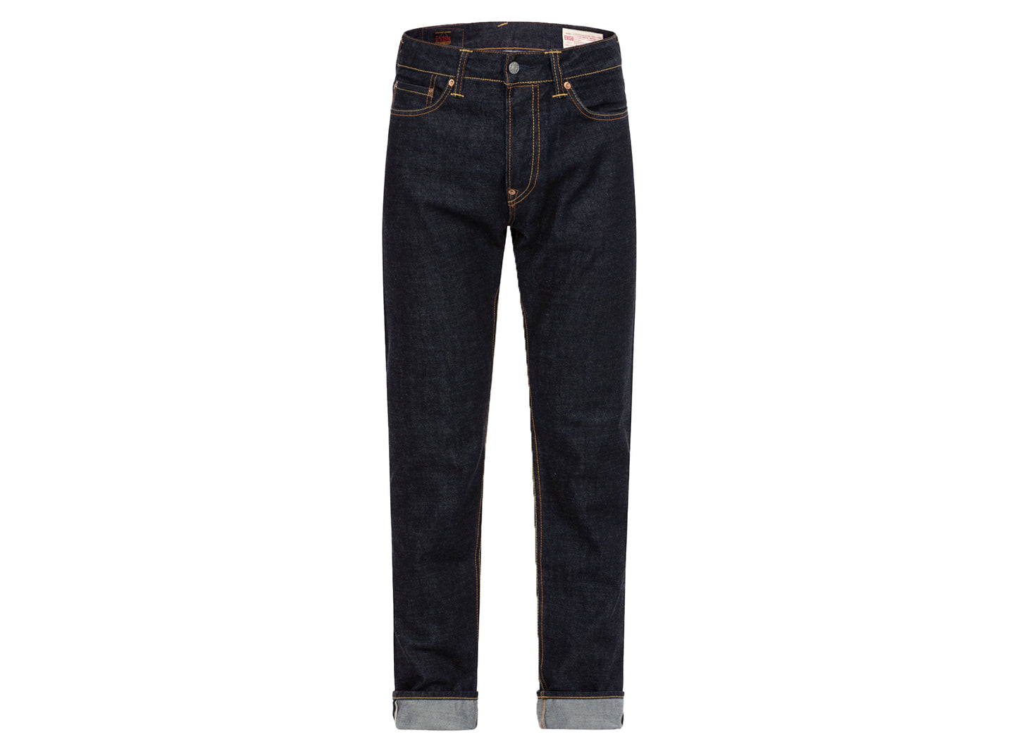 Evisu Double Daicock Print Karottenförmige Selvedge-Denim-Jeans