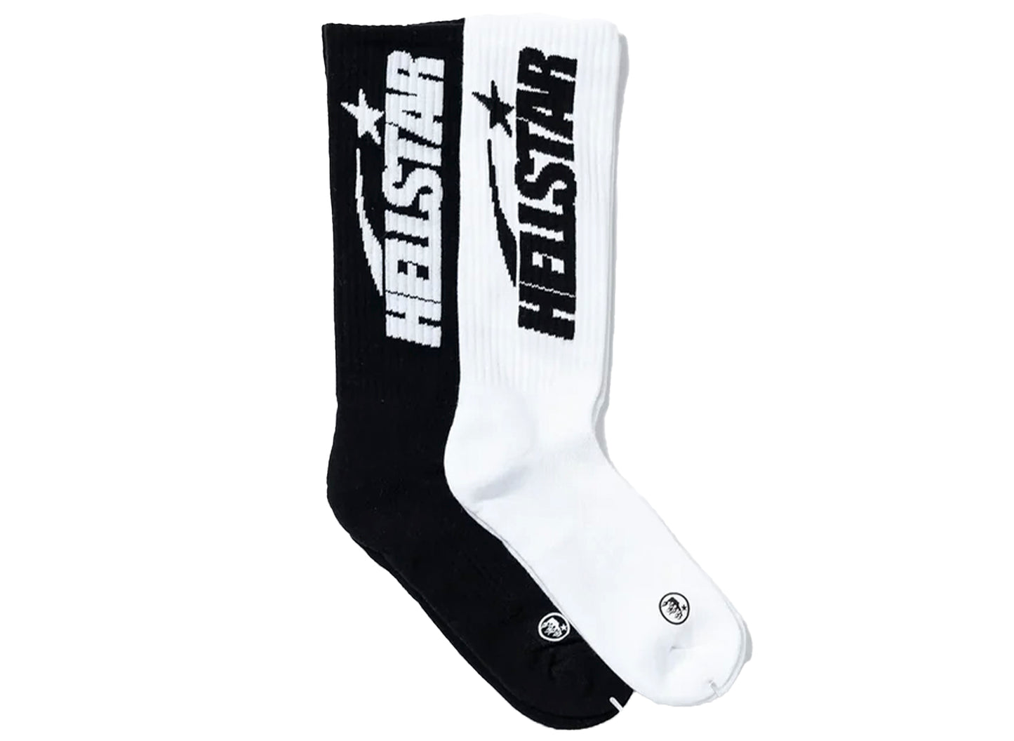 Hellstar Classic Socks 2-Pack in Black, men's cotton crew socks two-pair set