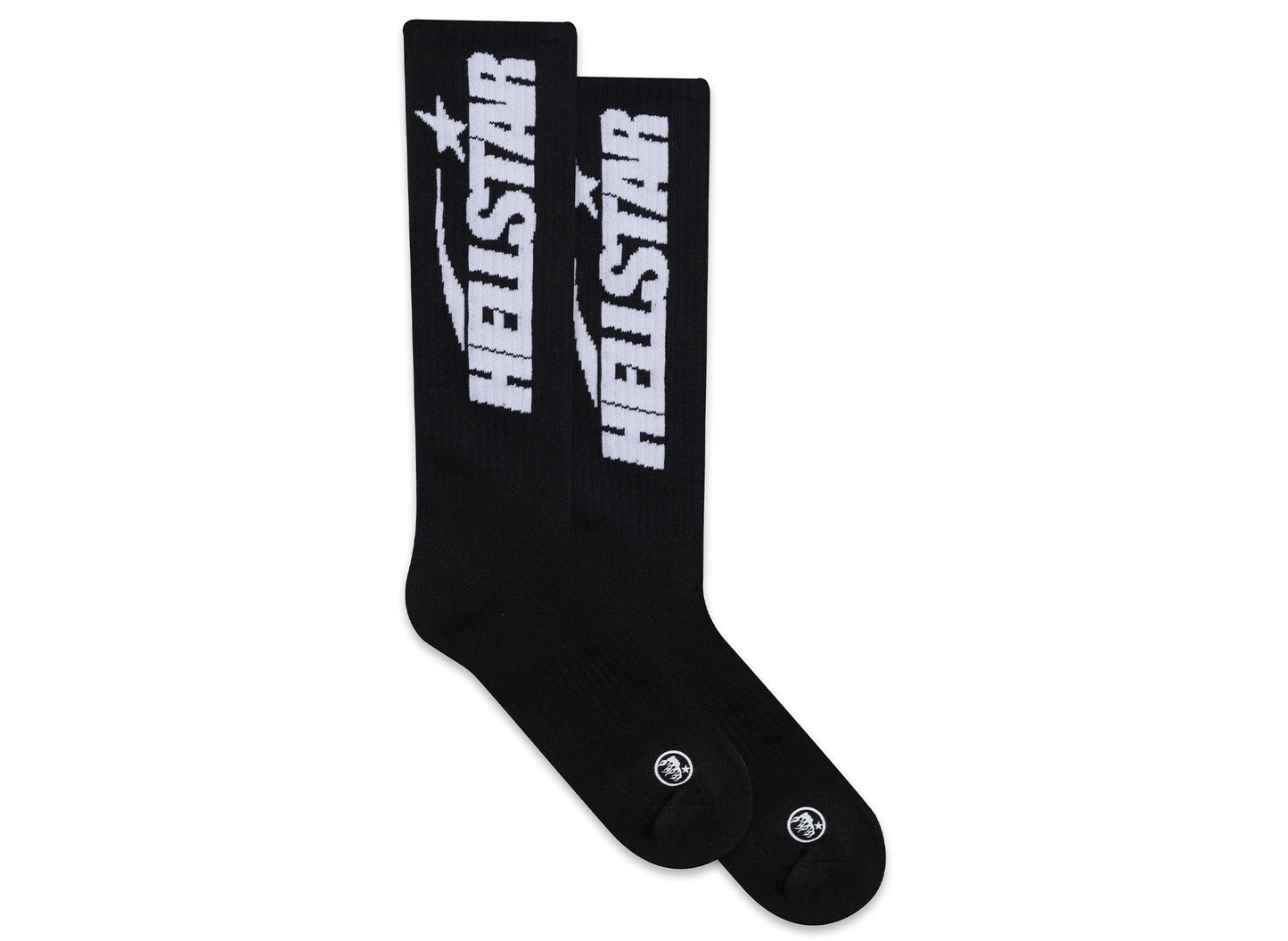 Hellstar Classic Socks 2-Pack in Black, men's cotton crew socks two-pair set, view 2