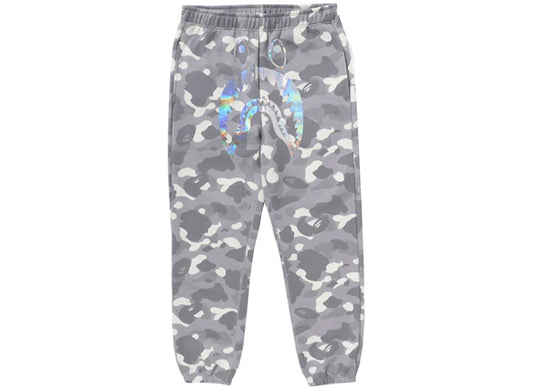 A Bathing Ape City Camo Shark Sweatpants in Grau