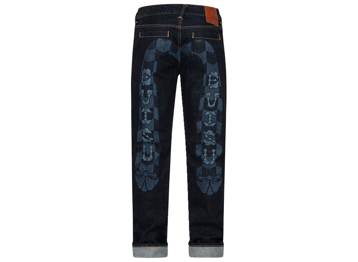 Evisu Monogram Daicock Entladener Print Slim Fit Jeans