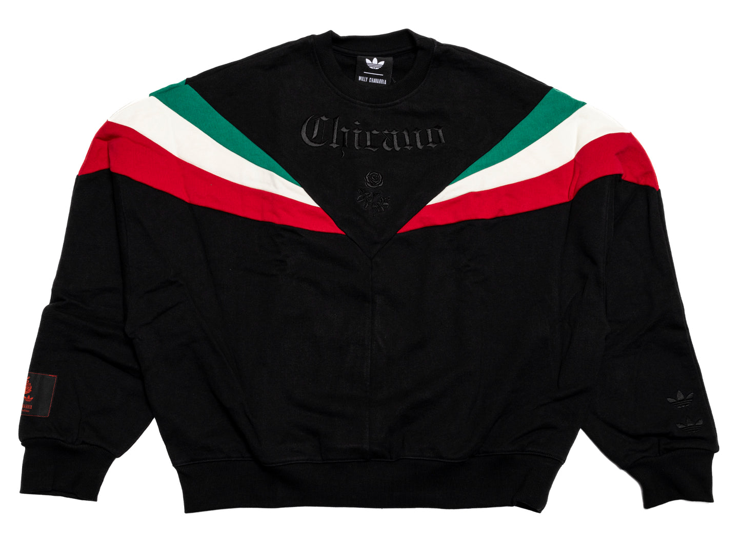 Adidas Fleece Chavarria Chicano Sweatshirt Crewneck in Black