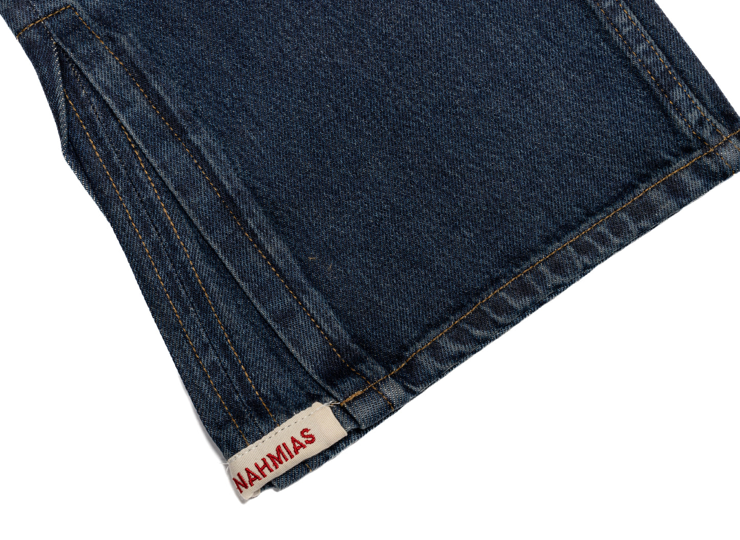 Nahmias High Tide Split Seam Straight Leg Jean in Medium Indigo Wash, men's jeans, view 5