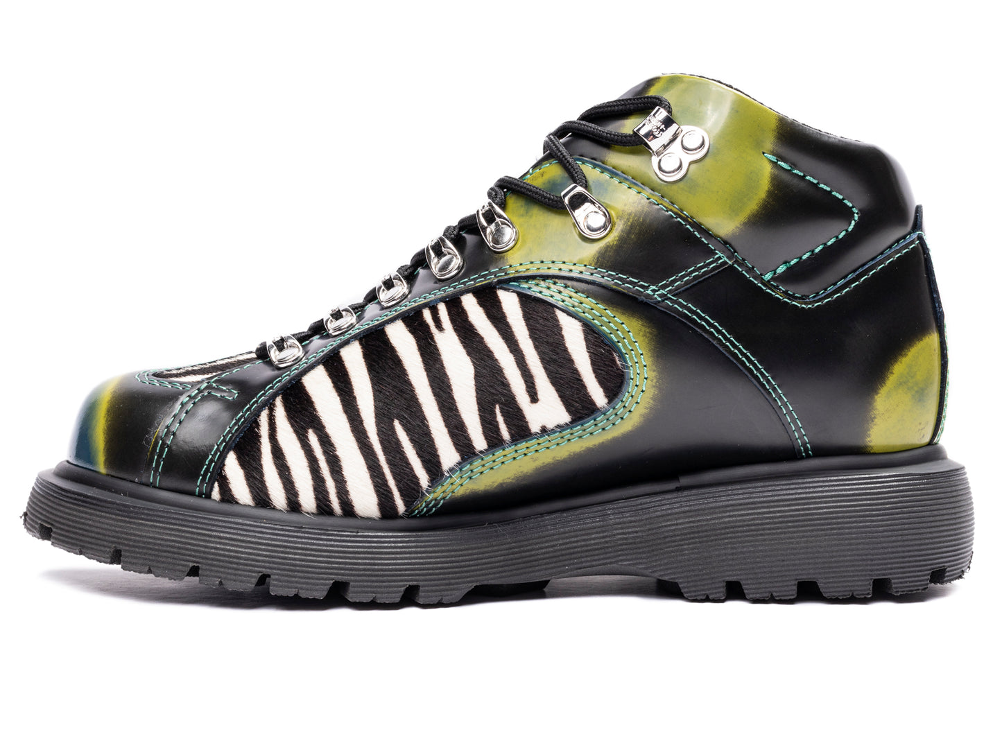 Dr. Martens x Brain Dead Wayborne Boot in Black / Marsh Green / Dark Teal / White