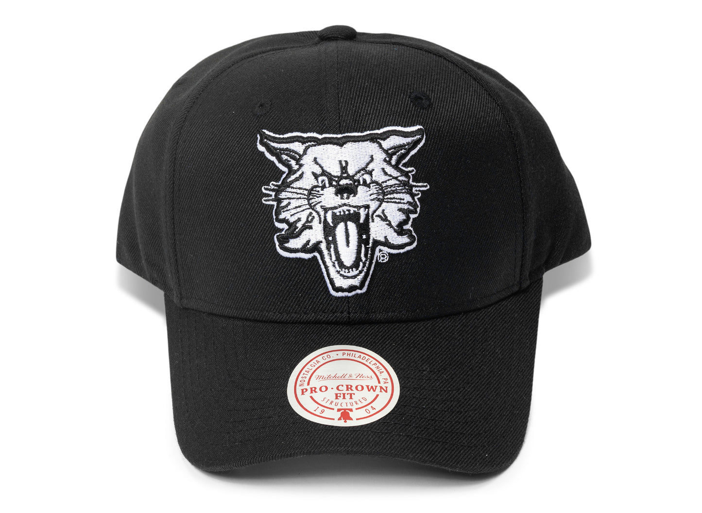 Mitchell & Ness NCAA Kentucky Wildcats Blackout Cat Head Pro Crown Snapback Cap