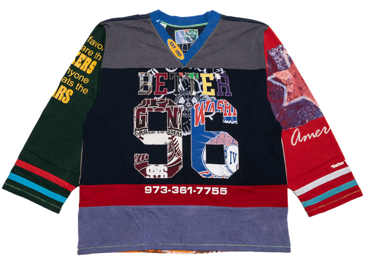 Better With Age Madonna Reconstructed Hockey Jersey in Multi