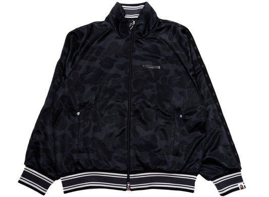 Chaqueta de chándal A Bathing Ape Solid Camo Bathing Ape Logo de corte relajado en negro