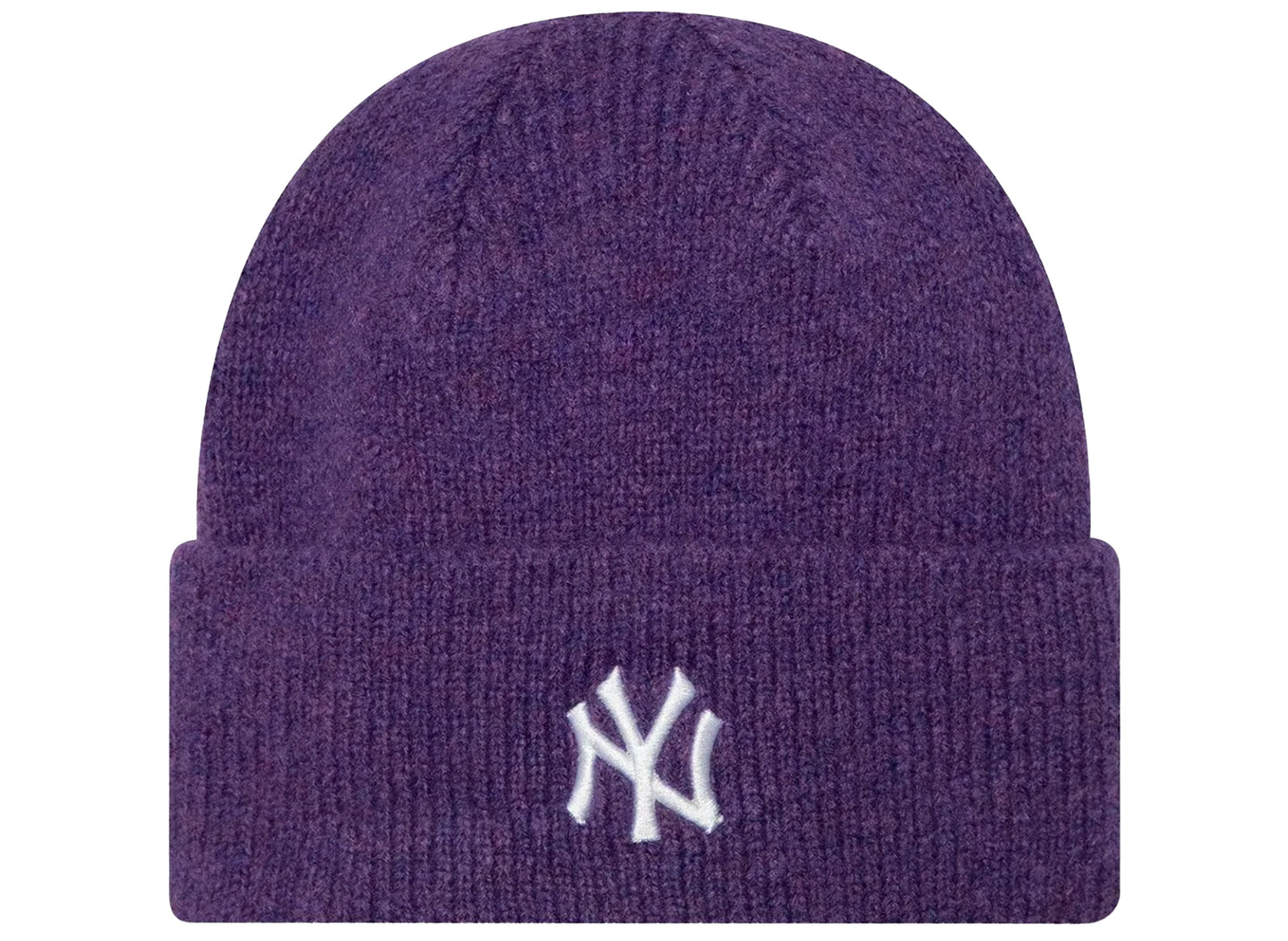 Gorro New Era para mujer New York Yankees con puño ancho en morado