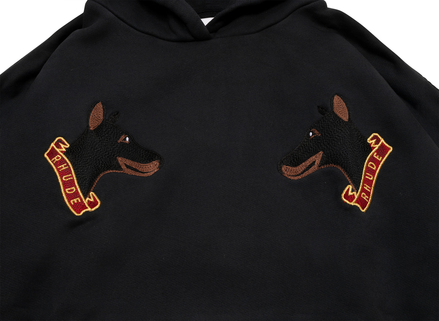 Rhude London Hound Hoodie in Vintage Black