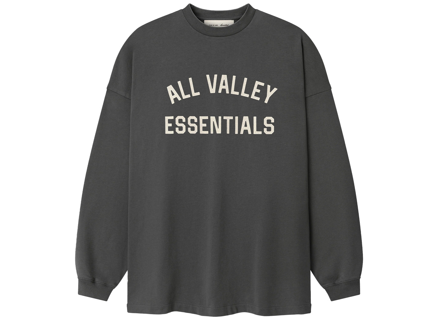 Fear of God Essentials Merch Long Sleeve Tee in Iron Grey