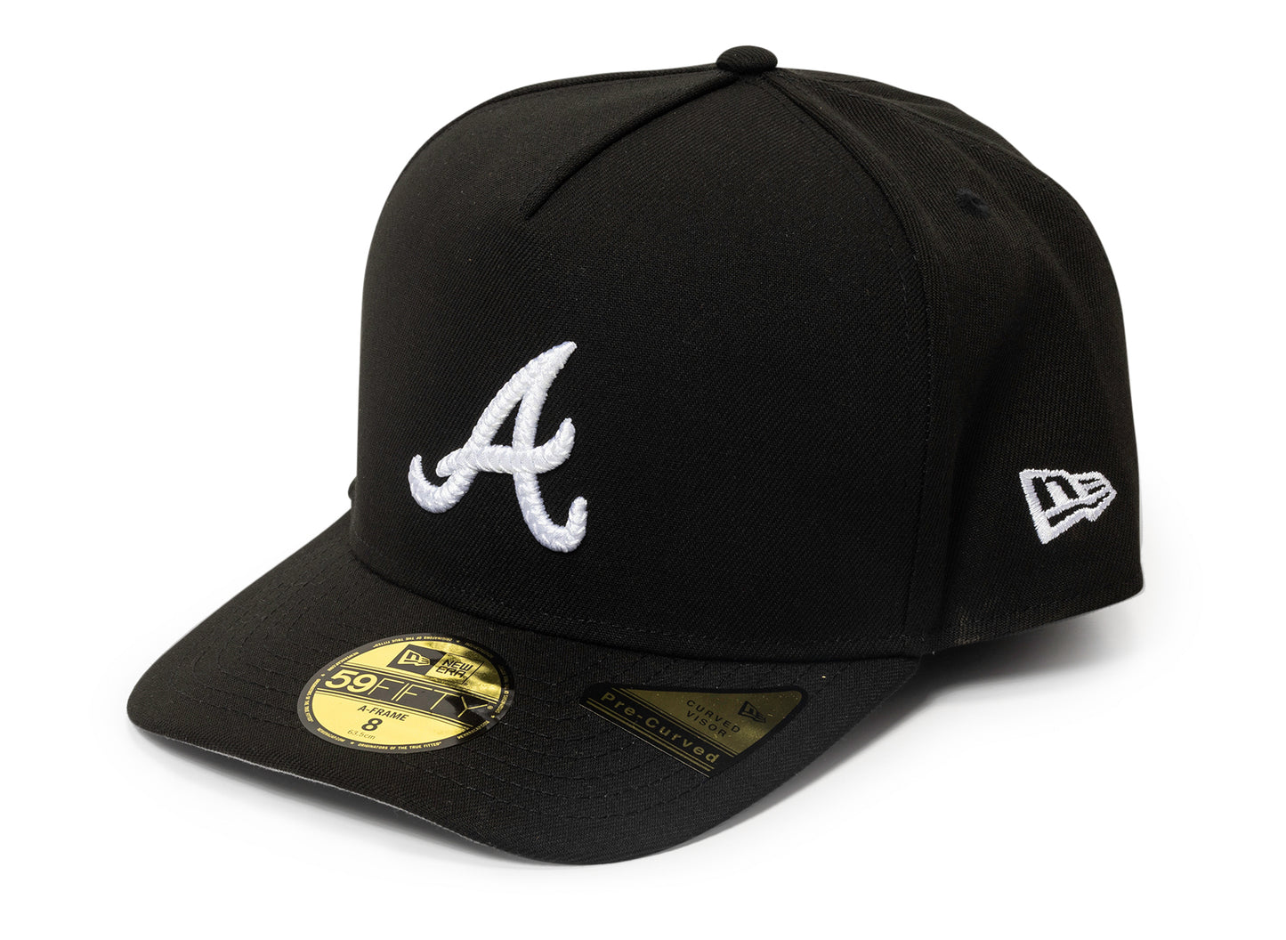 Gorra ajustada New Era Script Safety Pin Atlanta Braves v2