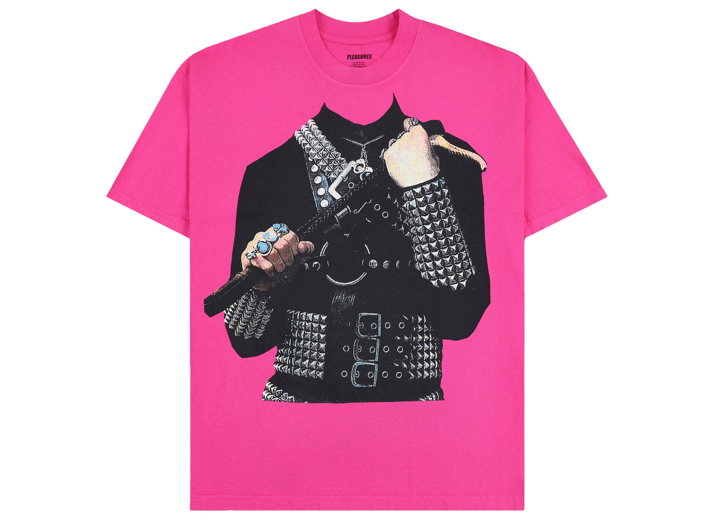 Camiseta Pleasures Axed en rosa fucsia