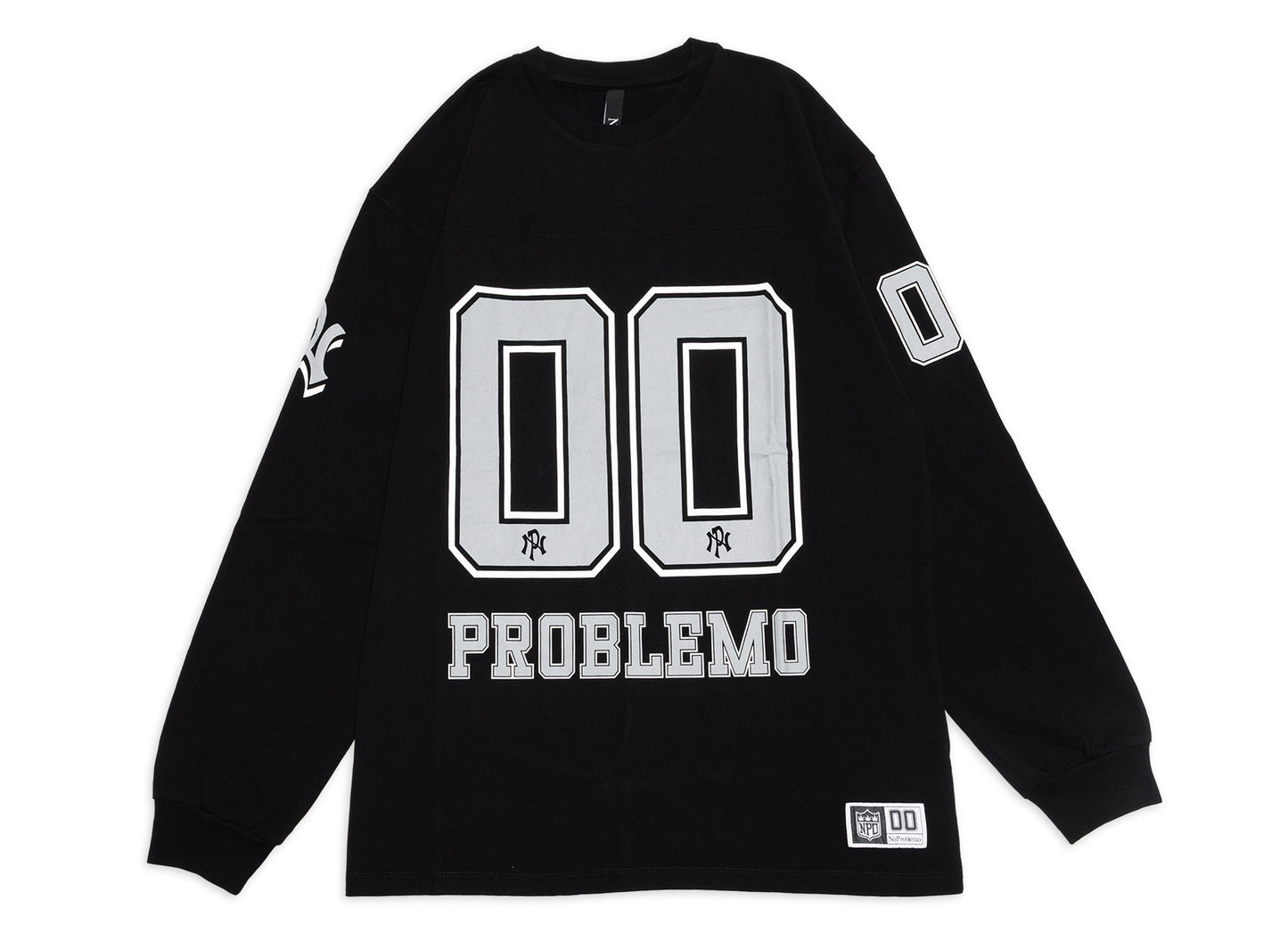 No Problemo NP00 Sports Baumwolle Langarm-Trikot in Schwarz