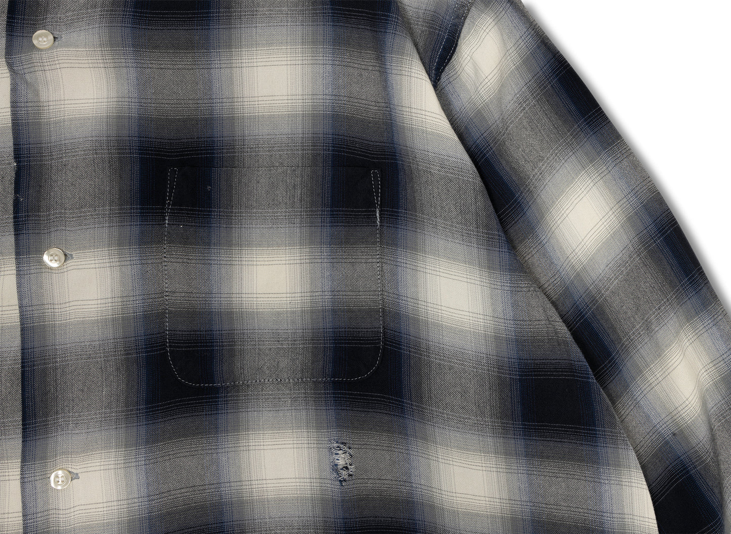 Saint Michael Check Shirt in Navy