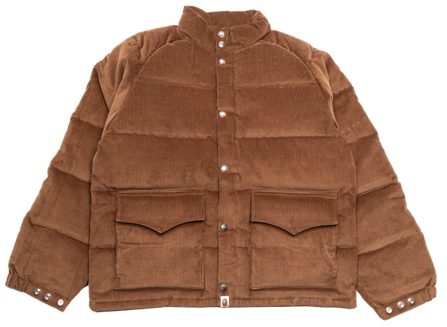 A Bathing Ape Corduroy Classic Daunenjacke in Braun