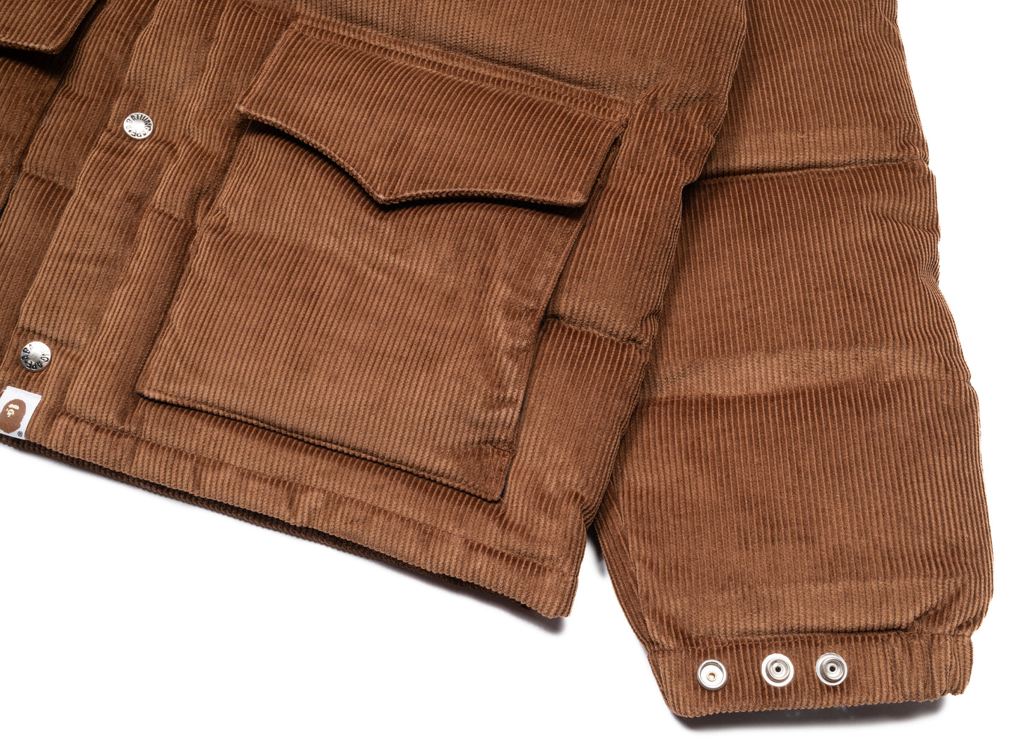 A Bathing Ape Corduroy Classic Daunenjacke in Braun