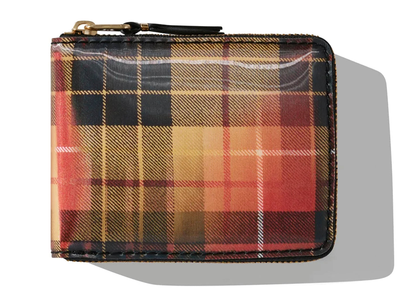 Cartera Lenticular Tartán SA7100 de Comme des Garçons 'Rojo/Amarillo'