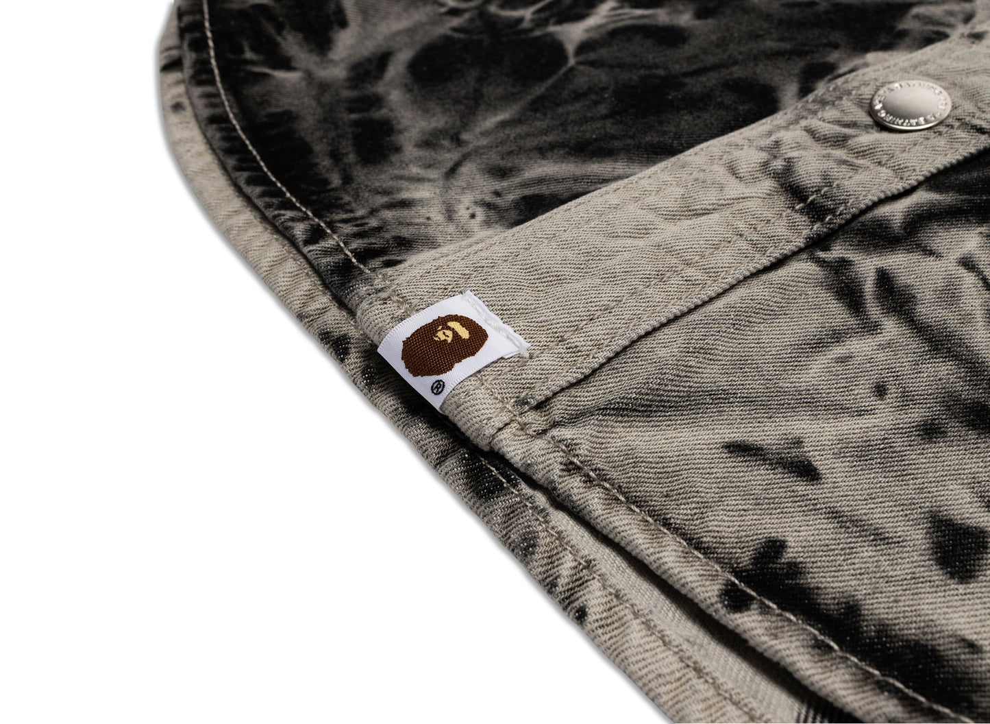 A Bathing Ape Destroy Bleached Ape Logo Shirt