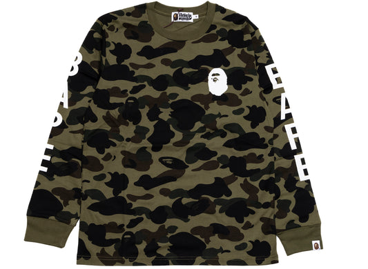 Camiseta de manga larga A Bathing Ape 1st Camo en verde