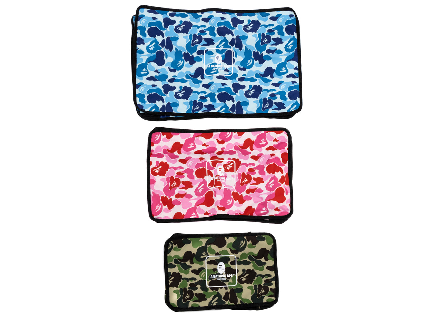 A Bathing Ape ABC Camo Travel Pouch 3 Pack