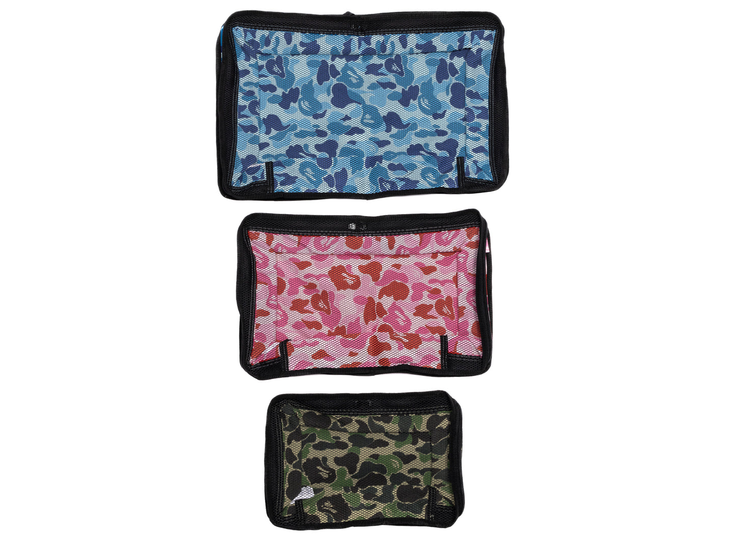 A Bathing Ape ABC Camo Travel Pouch 3 Pack