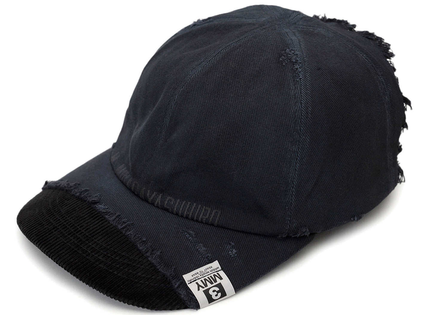 Gorra con detalle aplastado Maison Mihara Yasuhiro en negro