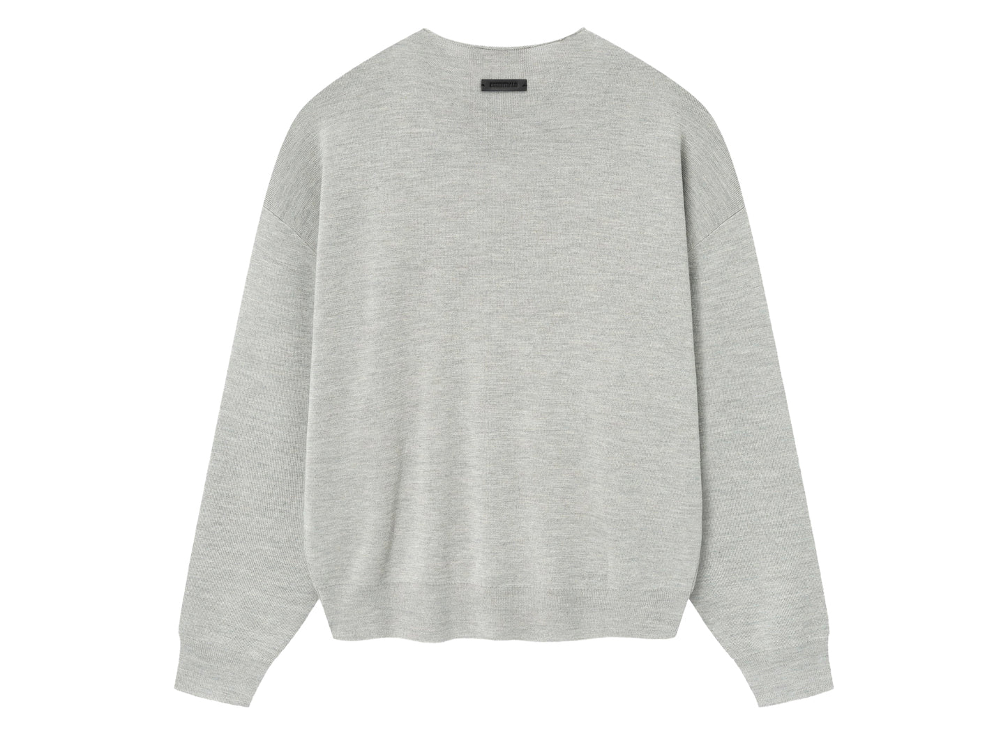 Jersey de cuello redondo de manga larga de merino Fear of God Essentials 'Concrete Heather'