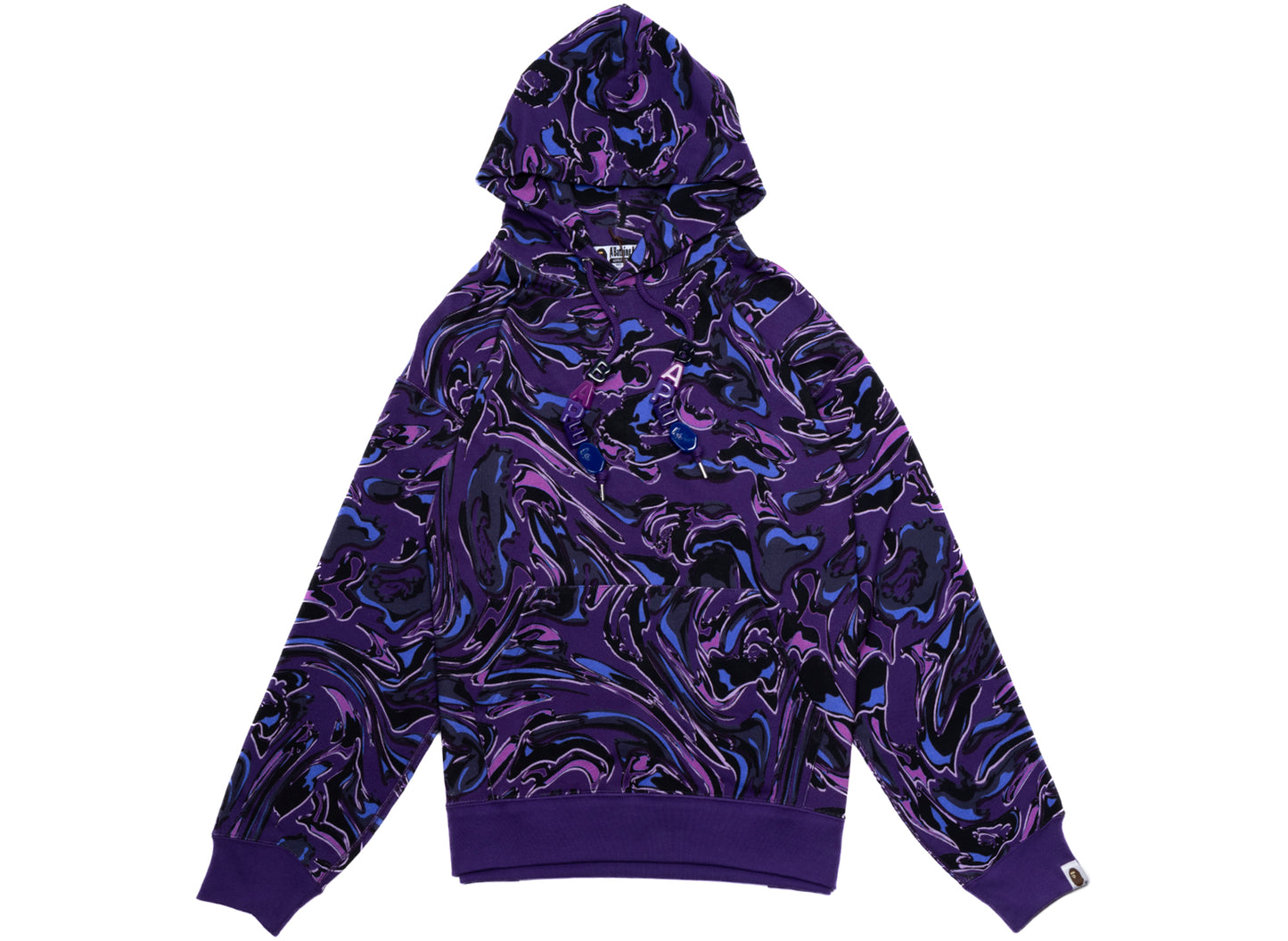 Sudadera con capucha holgada con estampado de camuflaje jaspeado de A Bathing Ape