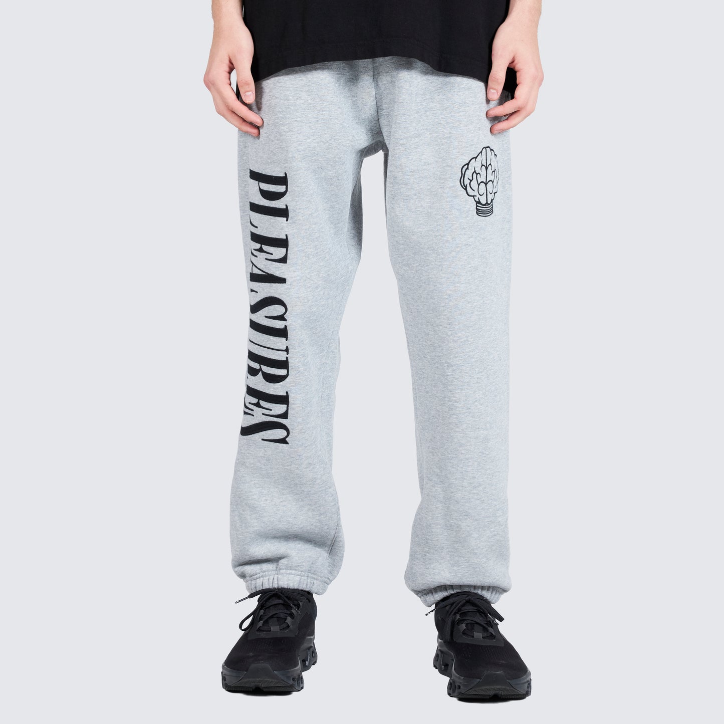 Pantalones de chándal Pleasures NERD en gris jaspeado