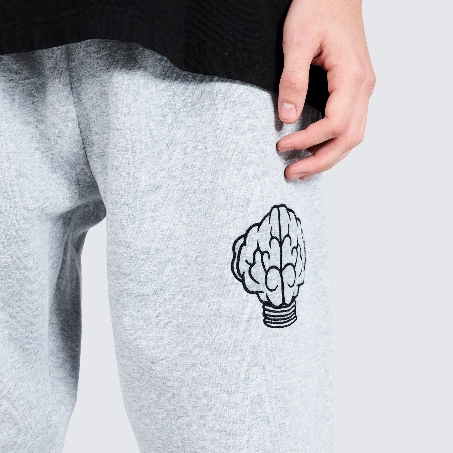 Pantalones de chándal Pleasures NERD en gris jaspeado