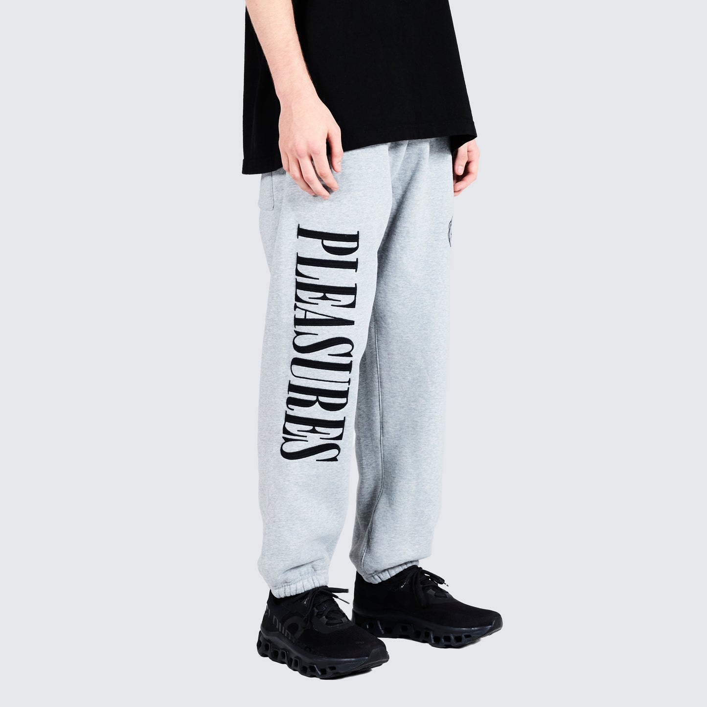 Pantalones de chándal Pleasures NERD en gris jaspeado