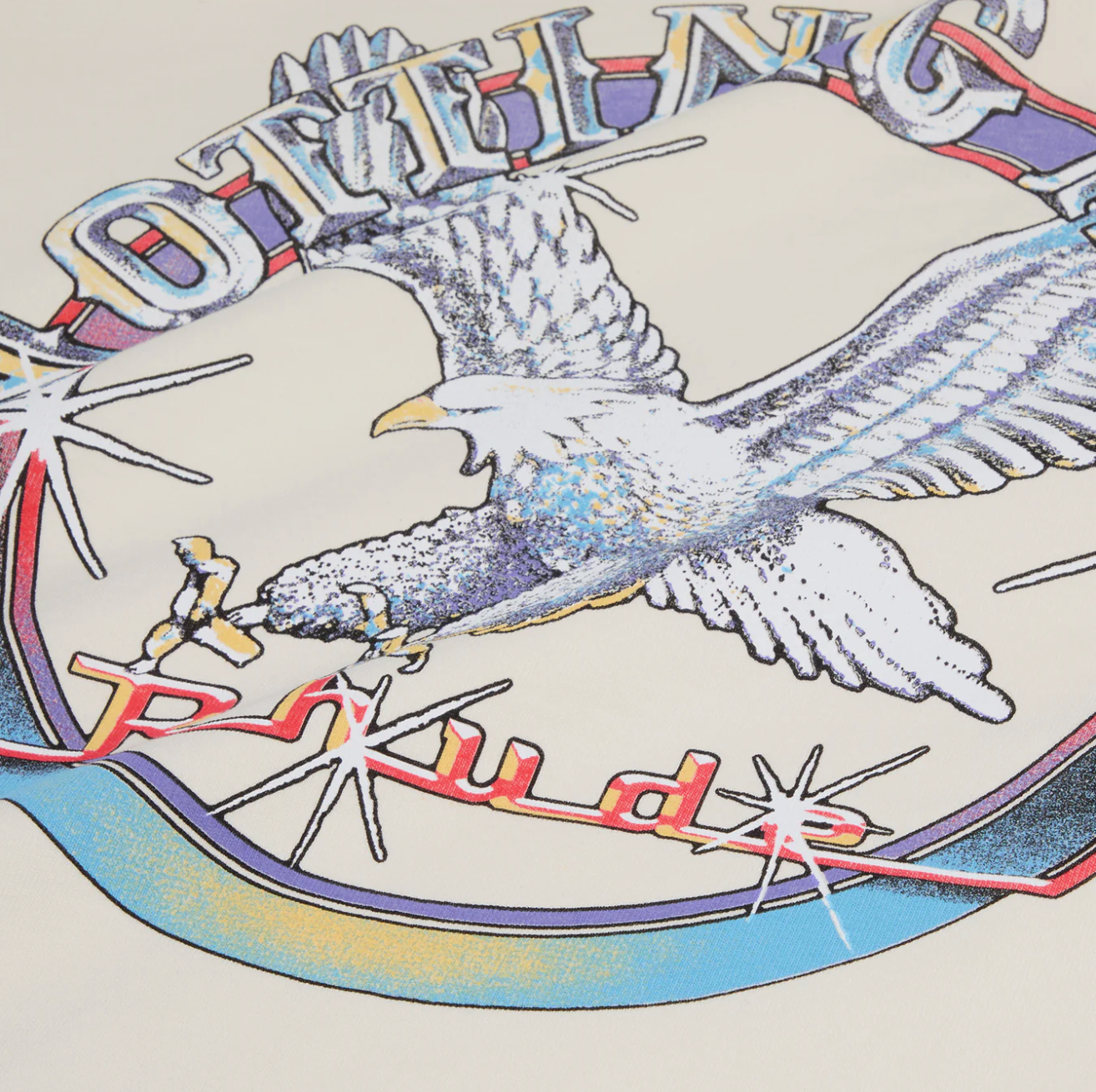 Camiseta Rhude Notting Hill Eagle en blanco vintage