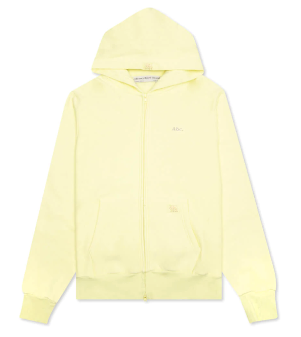 Advisory Board Crystals Abc. 123. Sudadera con capucha y cremallera en color azufre