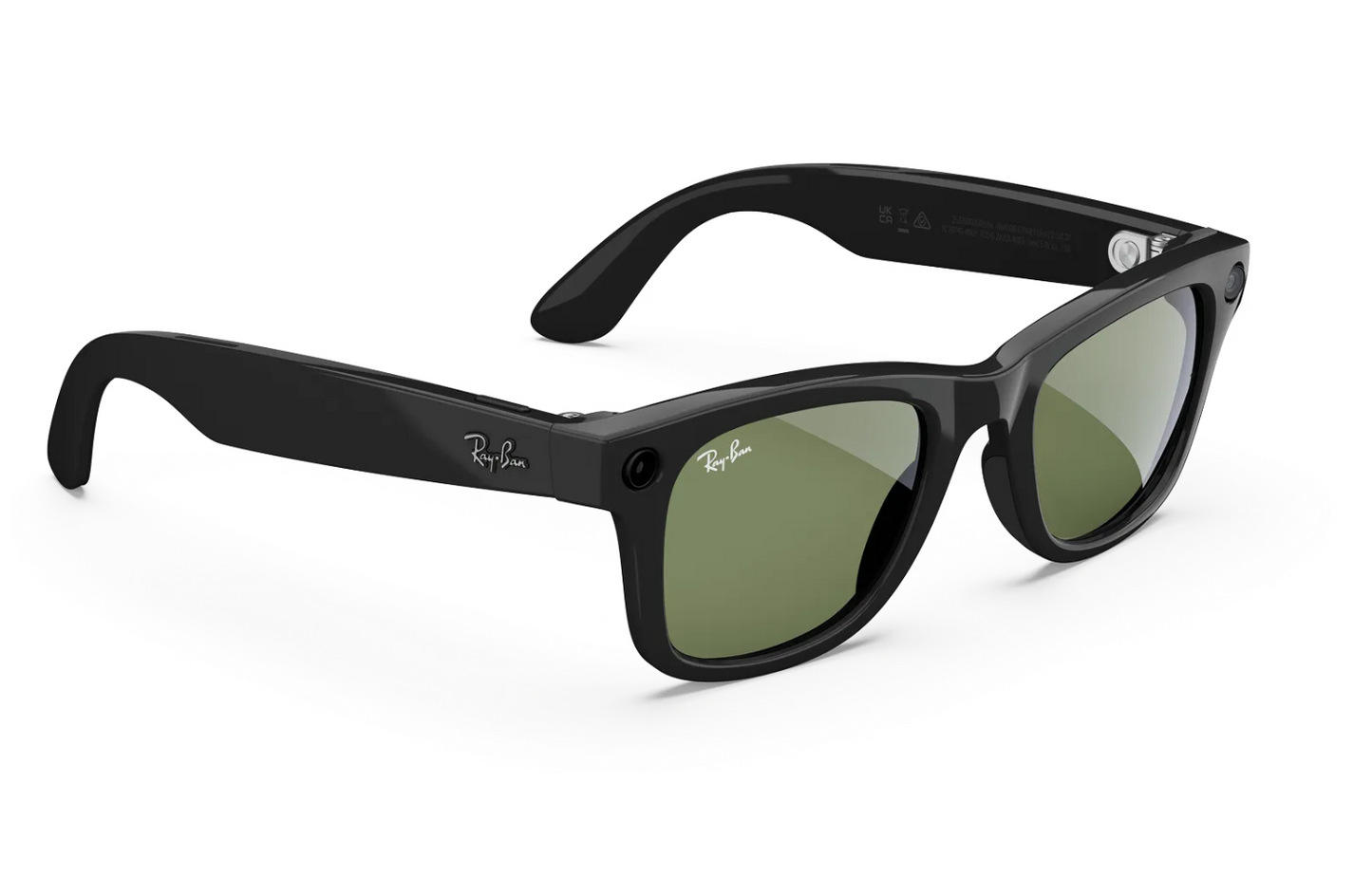 Ray-Ban Meta Wayfarer (Gen 2) Sonnenbrille in Shiny Black mit G15 Green Gläsern