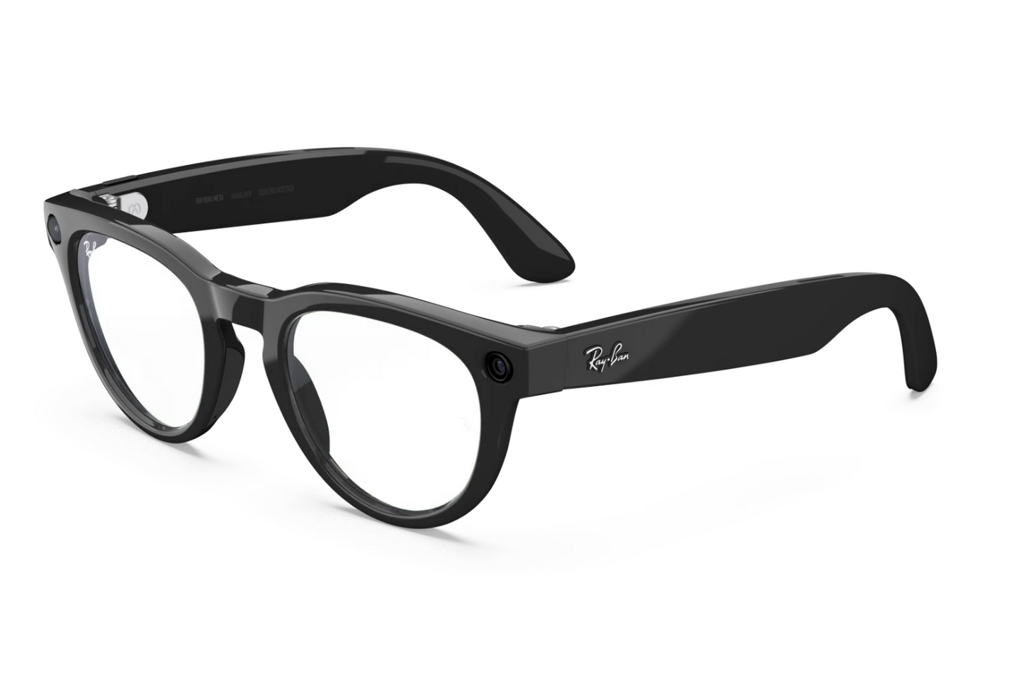 Ray-Ban Meta Headliner (Gen 2) Sonnenbrille in Shiny Black mit Transitions Graph. Green Gläsern