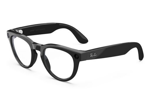 Gafas de sol Ray-Ban Meta Headliner (2.ª generación) en negro brillante con lentes Transitions verdes oscuras