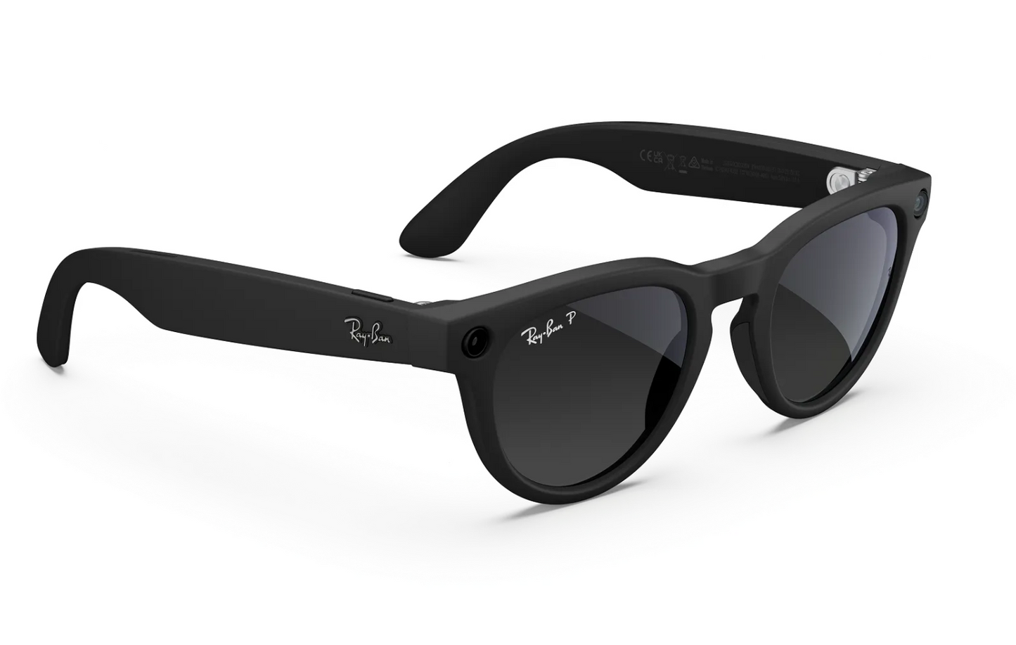 Gafas de sol Ray-Ban Meta Headliner (2.ª gen.) en negro mate con lentes de grafito con degradado polarizado