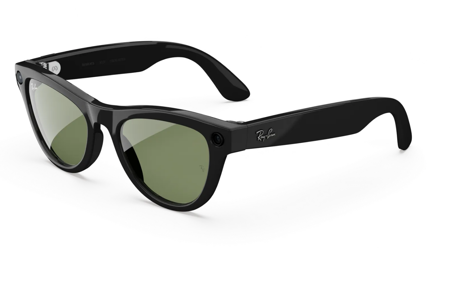Gafas de sol Ray-Ban Meta Skyler (2.ª generación) en negro brillante con cristales G15 verdes
