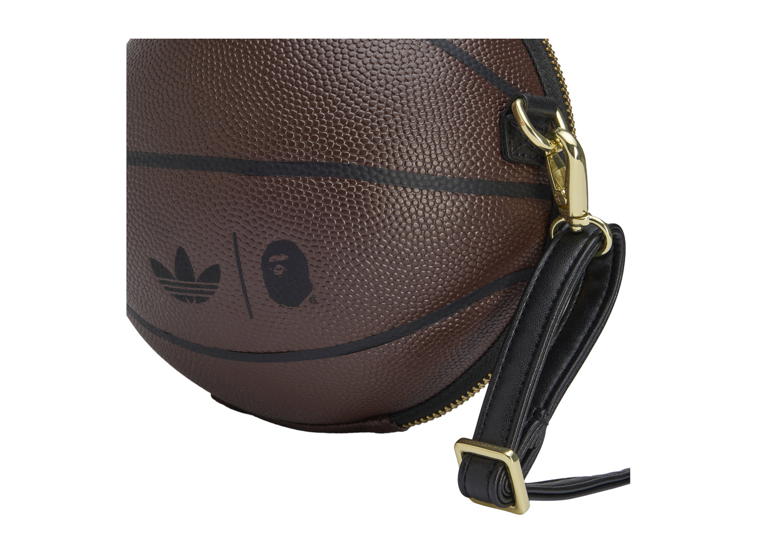 Adidas x BAPE Baby Milo Shoulder Bag in Auburn — back logo detail view