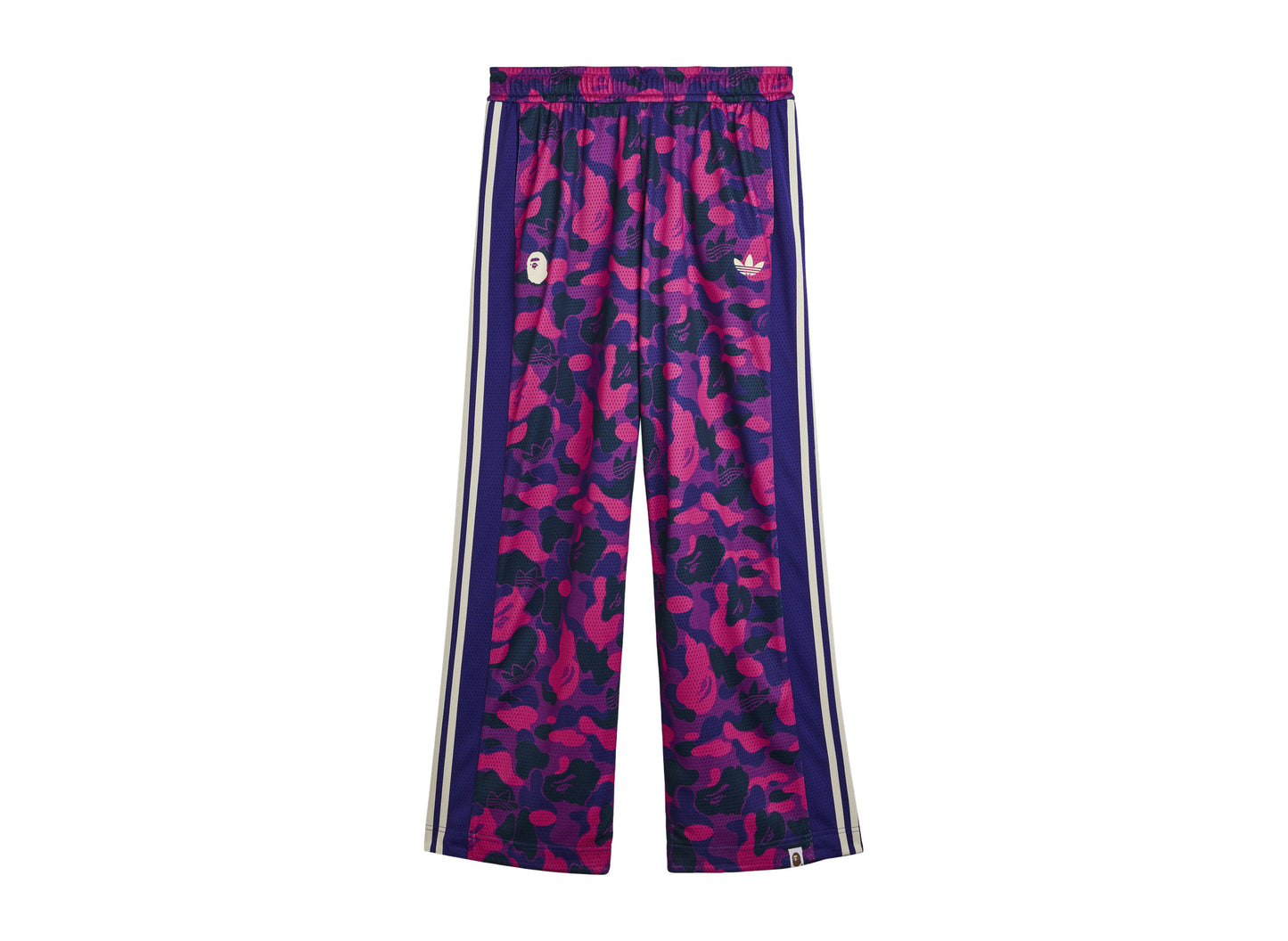 Adidas x BAPE Reversible Adibreak Pants in Collegiate Purple — front view