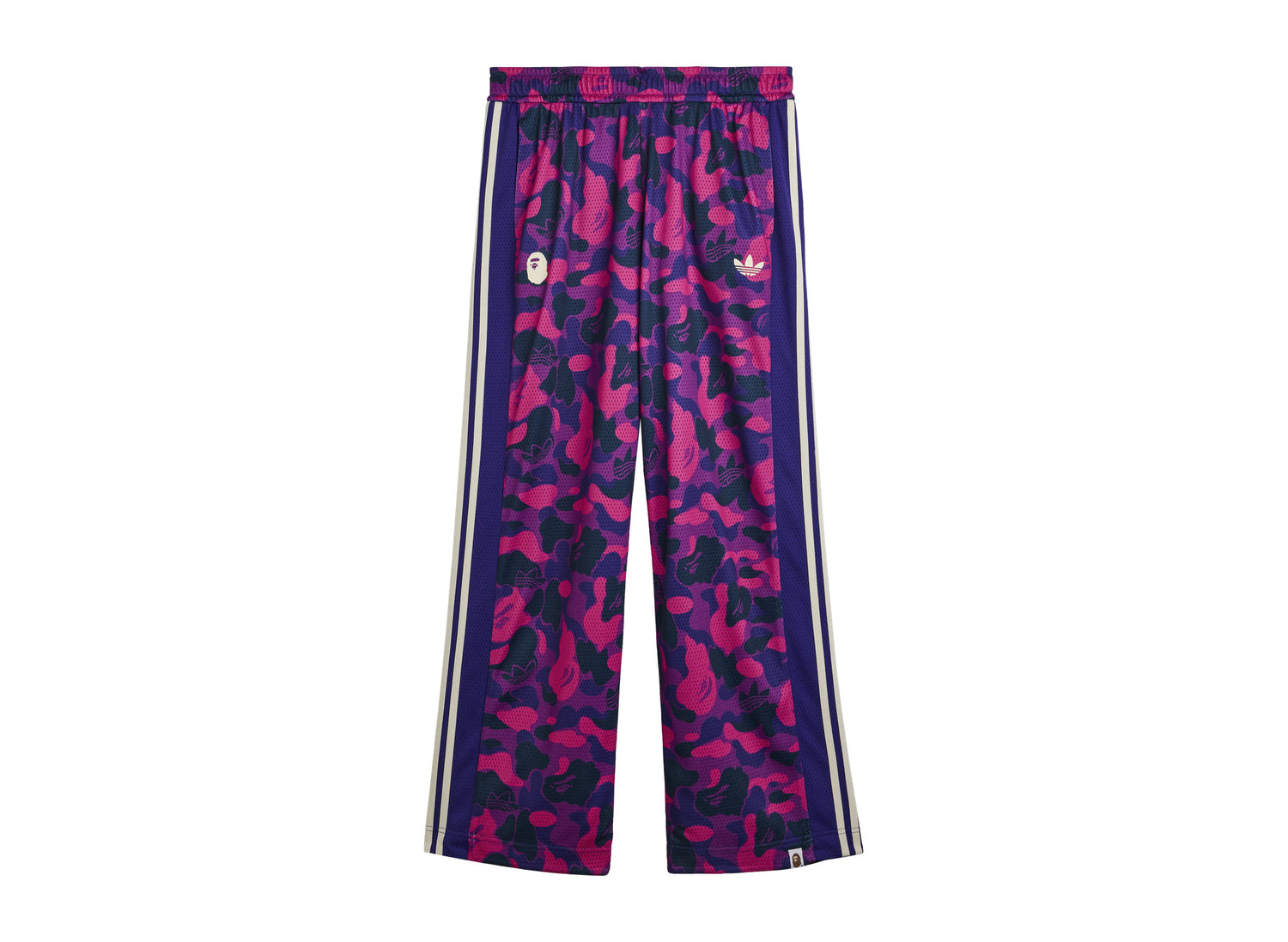 Adidas x BAPE Reversible Adibreak Pants in Collegiate Purple — front view
