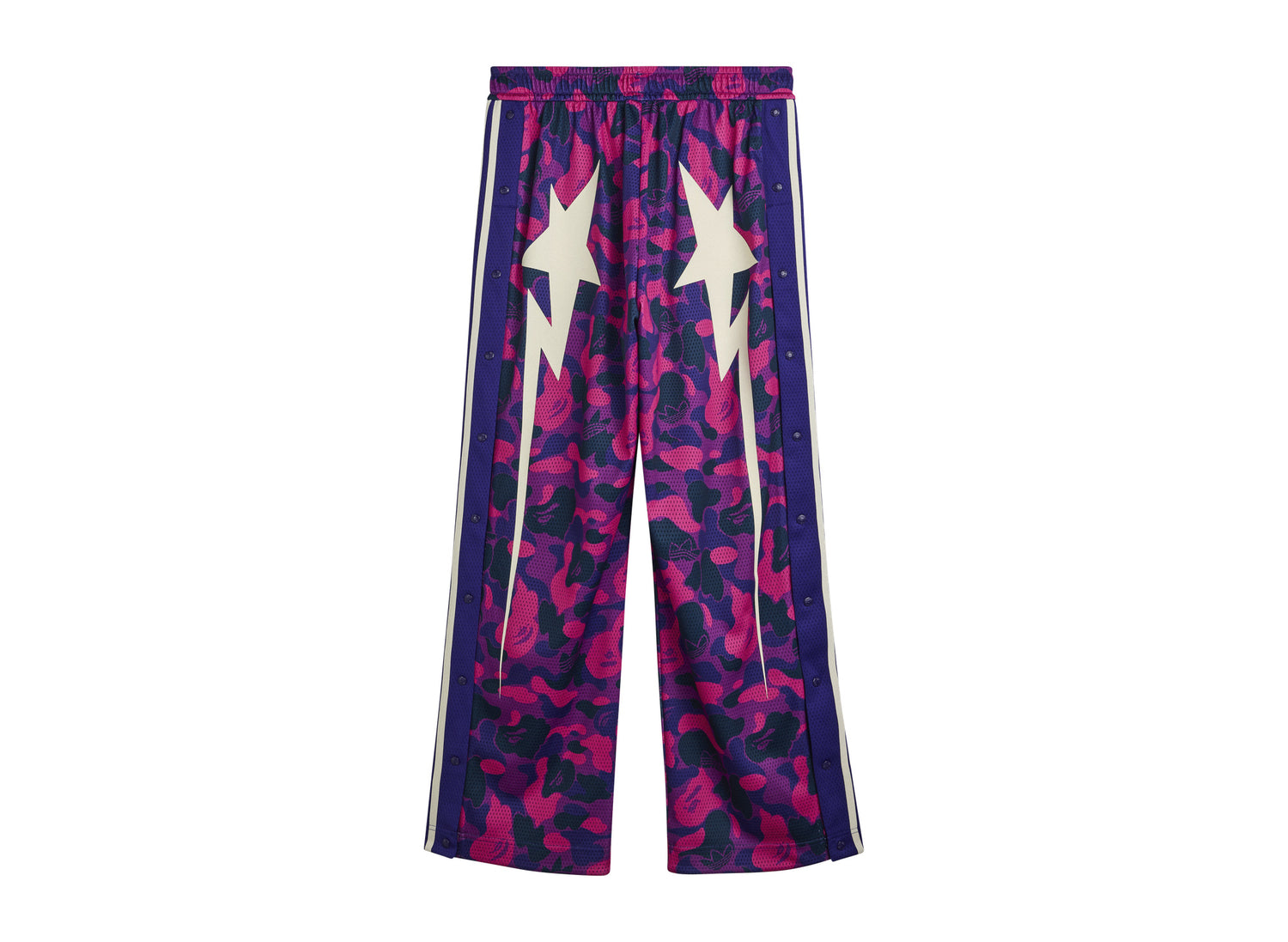 Adidas x BAPE Reversible Adibreak Pants in Collegiate Purple — back view