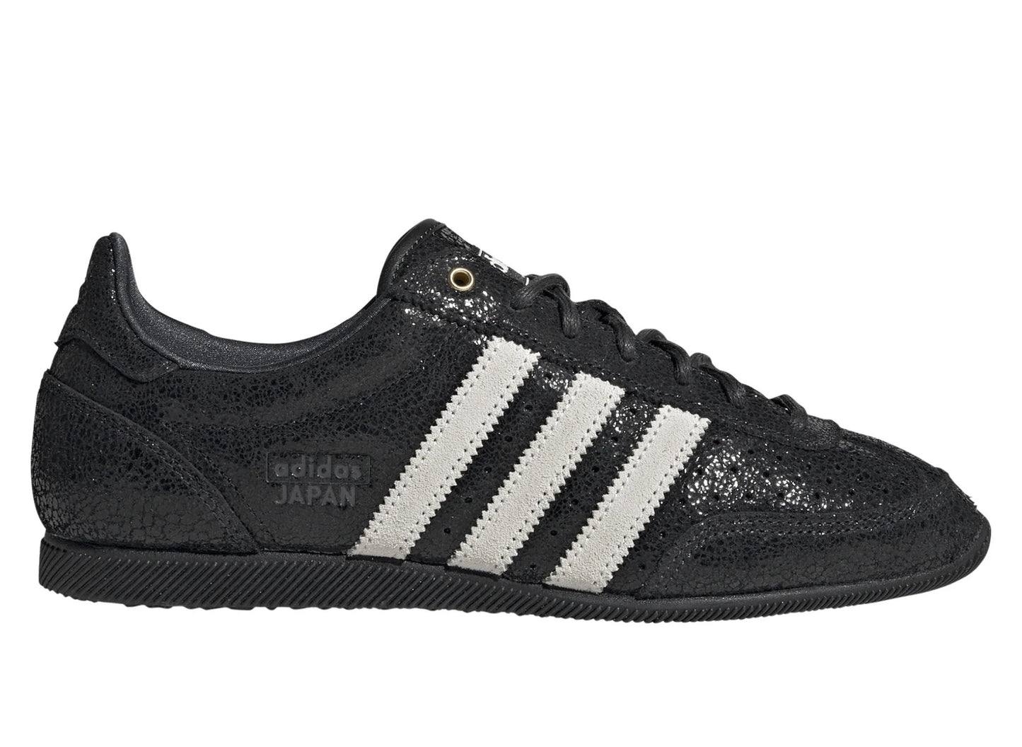 Women's Adidas Japan in Core Black / Cloud White / Night Grey, right facing side