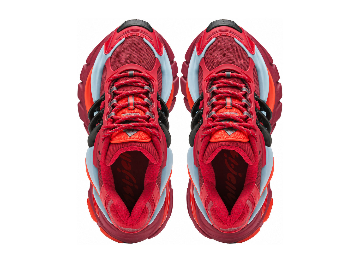 Adidas x Pharrell Williams Adistar Jellyfish KK0633 in Red / Core Black / Team Victory Red — top pair