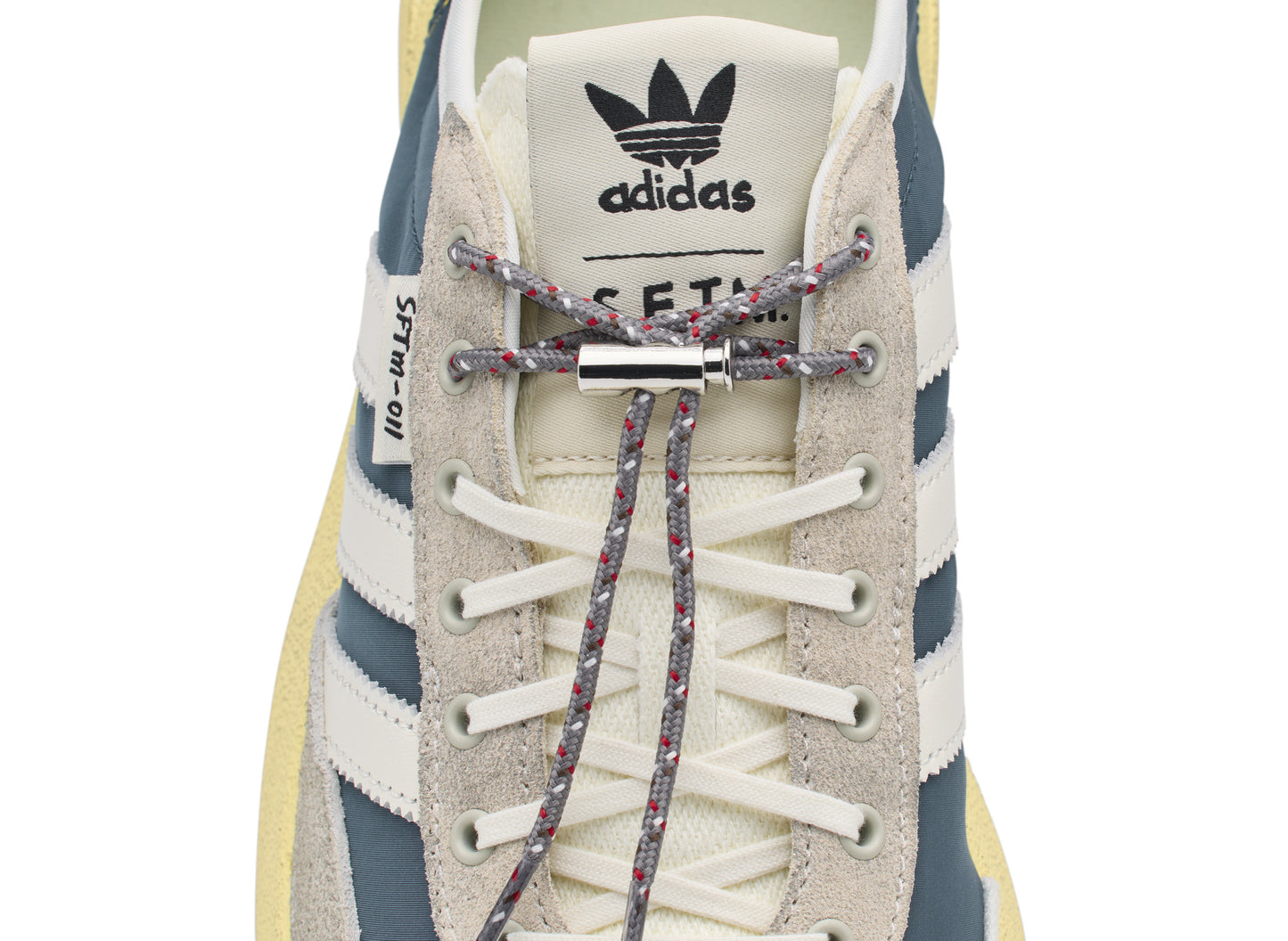 Adidas x Song for the Mute SL 72 Pro in Wild Teal / Cloud White / Easy Yellow — detail 2